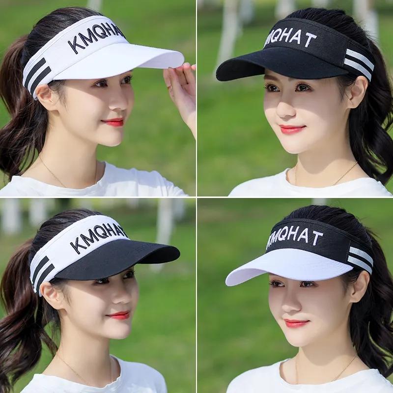 Women's Summer Sun Protective Hat Sunscreen Hat Outdoor Sports Topless Sun Hat Casual Running Peaked Cap Empty Top Hat