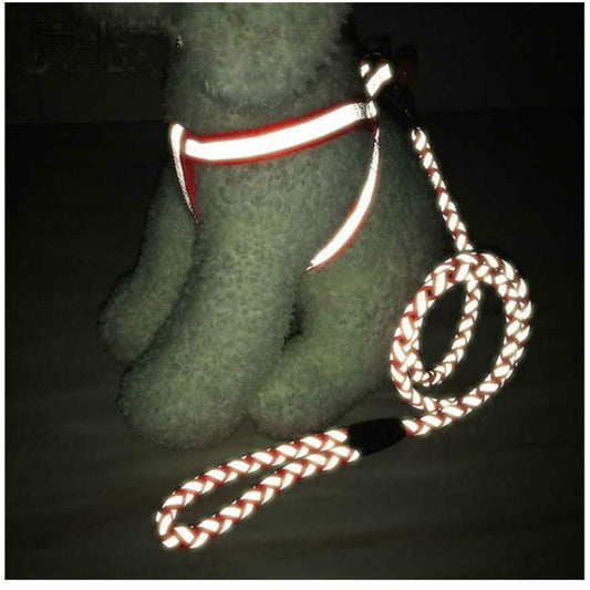 Reflective Dog Traction Rope Large, Medium and Small Dogs Dog Leash Rope Dog Walking Rope Collar Collar Chest Harness Puppy Supplies