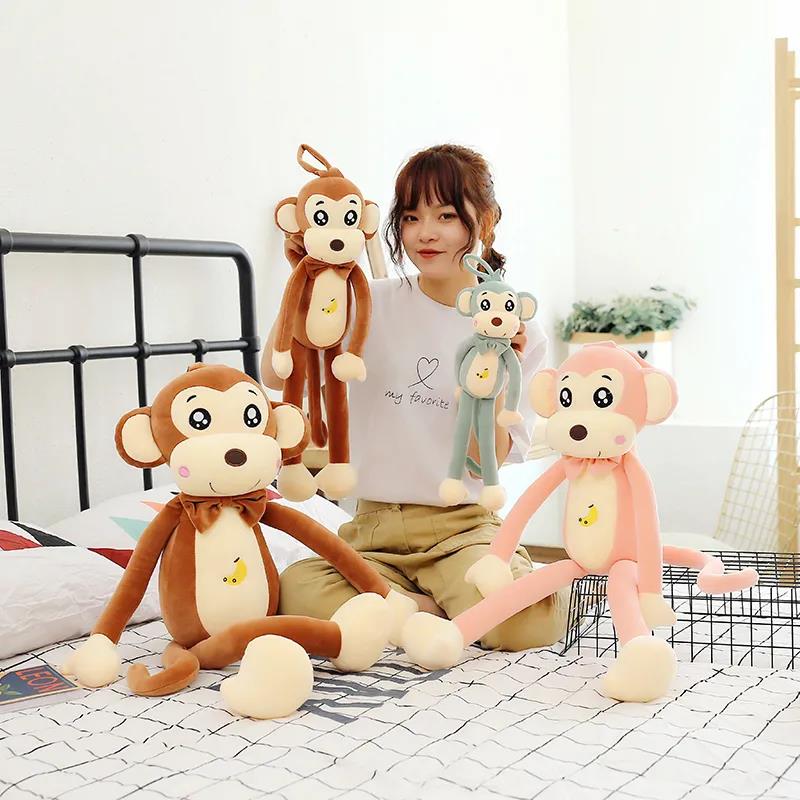 Lovely Monkey Plush Toy Bed Soft Doll Pillow Children Comforting Doll Pillow Kids Cute Birthday Gift