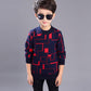 Round Neck Autumn and Winter Sweater Plus Velvet Thickening Inside Warm Sweater Children's Sweater