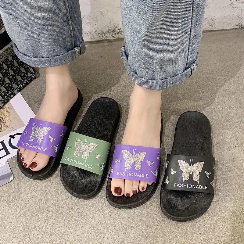 Slippers Women's Summer Non-slip Deodorant Indoor and Outdoor Wear Personalized Korean Fashion Flat Bottom All-match Slippers