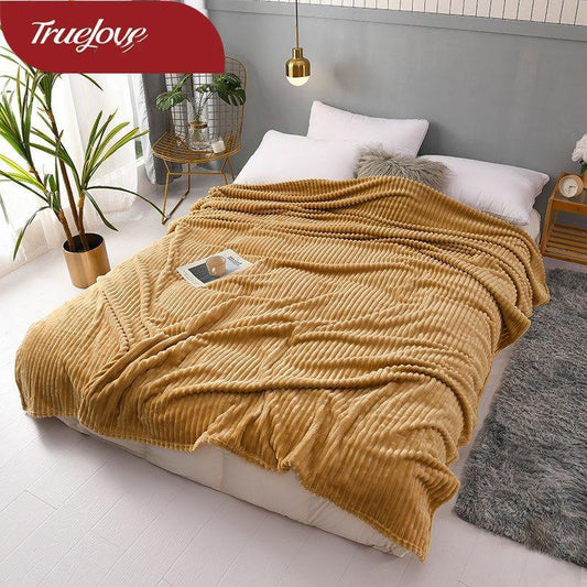 Super Soft Coral Fleece Blanket Light Weight Solid Warm Flannel Sofa Cover Bed Cover Flannel Blanket Warm and Breathable Bed Sheet Cover Blanket