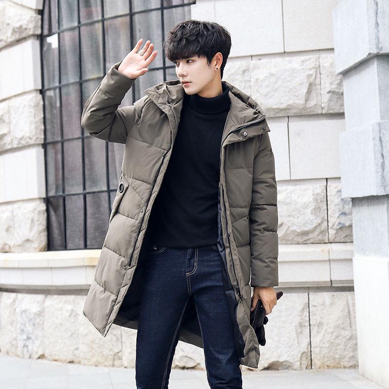 Medium and Long Section Cotton Clothing Large Size Down Jacket Trend Leisure Men's Clothes Winter