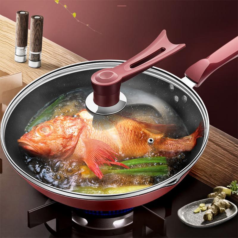 Maifan Stone Frying Pan Non-stick Pot Induction Cooker Cooking Pot Gas Iron Pot Household Cooking Without Oil Smoke Multi-function