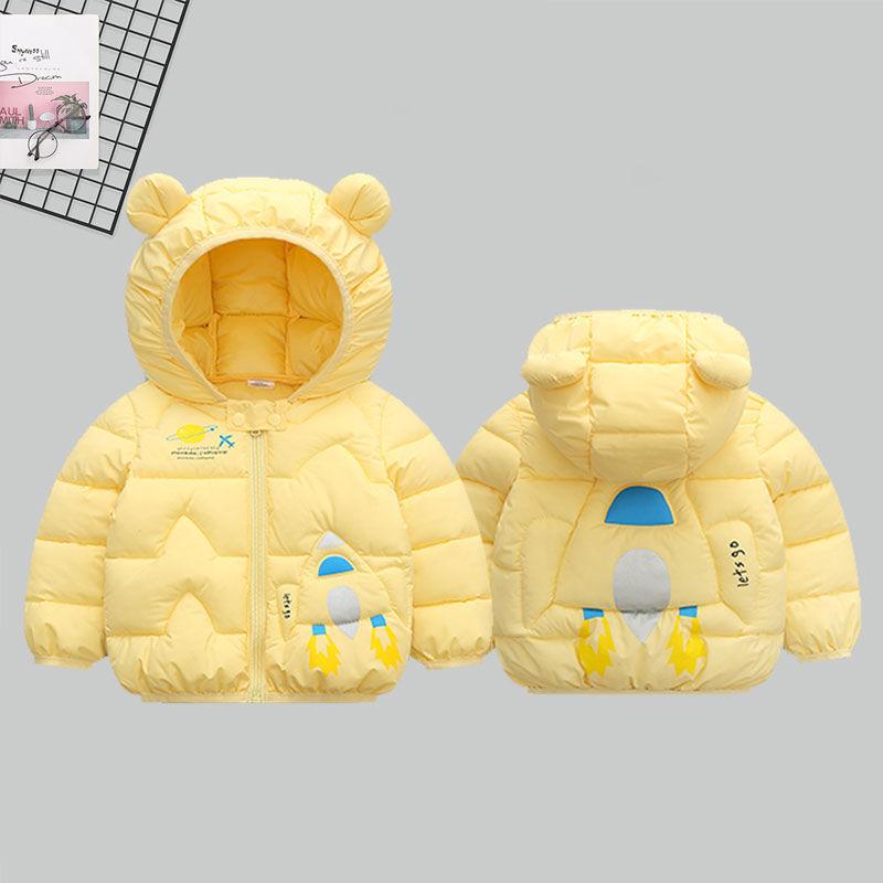 Cute Baby Girls Jacket Kids Boys Light Down Coats with Ear Hoodie Spring Girl Clothes Infant Children's Clothing for Boys Coat