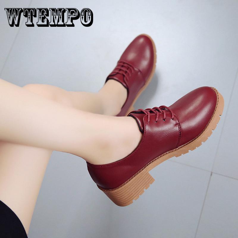 Leather Oxford Shoes Woman Street Brogues  Decoration Moccasins Soft Leather Shoes Flats