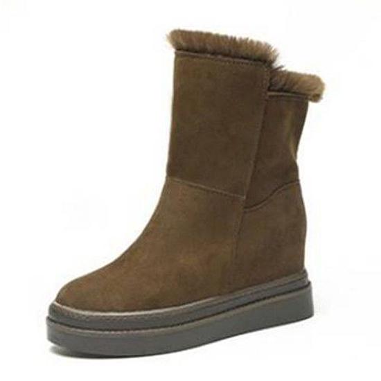 Women Snow Boots Winter Warm Fur Lined Casual Short Boots Winter Non-slip Martin Boots Size 35-40