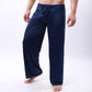 New Men's Sexy Loose Ice Silk Lace-up Trousers Comfortable Home Fitness Yoga Foreign Trade Leisure Wide Foot Pajamas