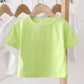 Summer Kids Cute T Shirts Short Sleeve Tops Korean Style O-neck Loose T Shirts For Children Girls Boys