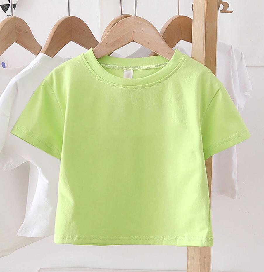 Summer Kids Cute T Shirts Short Sleeve Tops Korean Style O-neck Loose T Shirts For Children Girls Boys