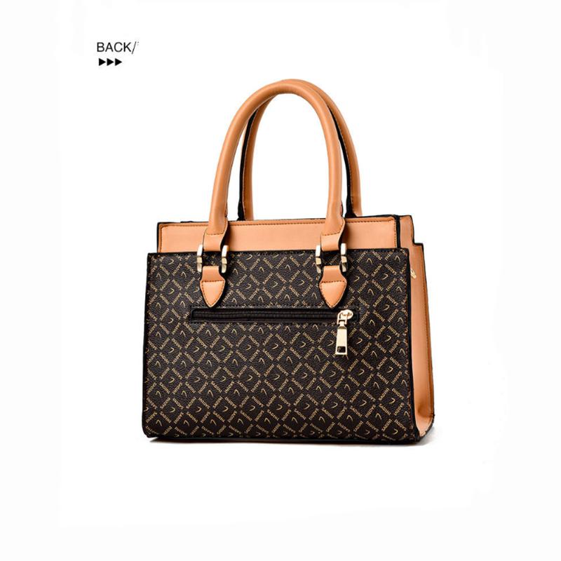 Personality Vintage Print PU Leather Handbags for Women Bags Luxury Top-Handle Bags Large Capacity Crossbody Bag