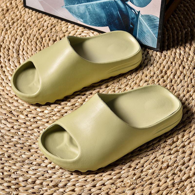 Summer Slippers Male Couple Slippers Outer Wear Non-slip Solid Color Casual Slippers Large Size Beach Sandals Women