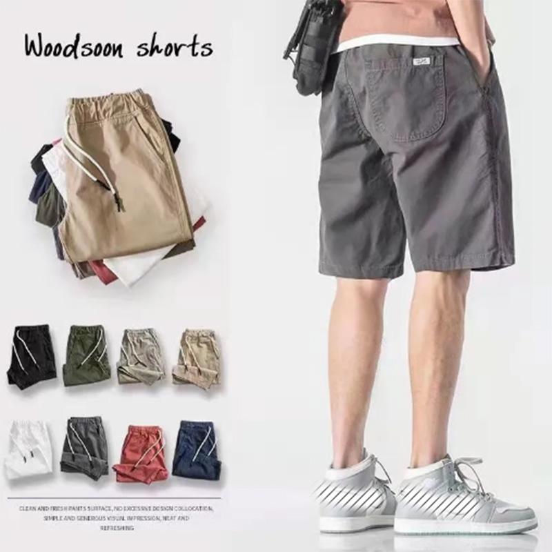 Sports Casual Shorts Men's Summer Loose Five-point Pants Sports Cotton Straight-leg Pants Outer Wear Gray Beach Pants