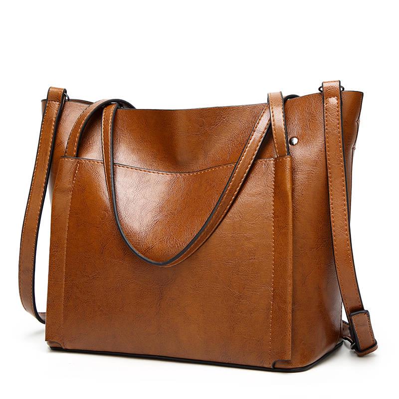 Genuine Leather Cowhide Women's Bag Messenger One-shoulder Portable All-match Large-capacity Bag