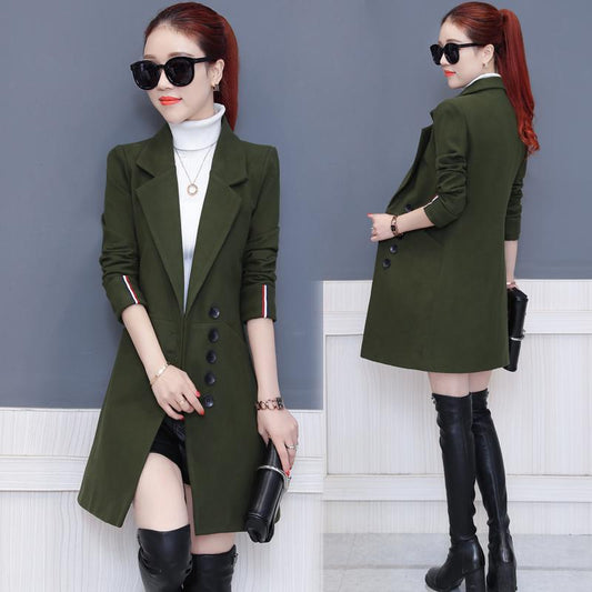 Winter Coat Women Casual Wool Coat Solid Jackets Female Elegant Slim Long Coat Ladies Overcoat