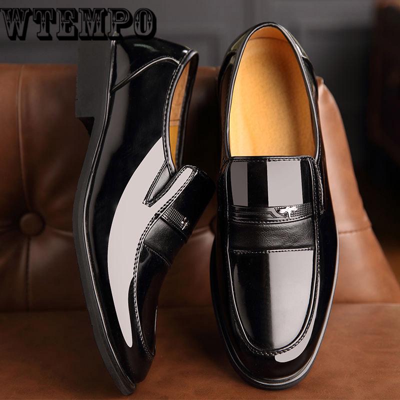 Breathable casual shoes comfortable bright leather shoes men's shoes summer suit shoes shoes