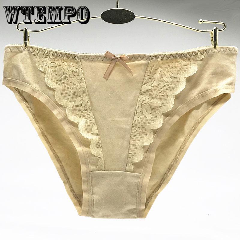 WTEMPO 6 Pcs/Lot cotton Panties Underwear Briefs Lingerie Ladies Knickers Low-Waist Sexy Transparent