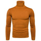 Winter Men's Sweater Turtleneck Slim Stretch Base Knitwear Solid Color Pullover Long Sleeve Sweater