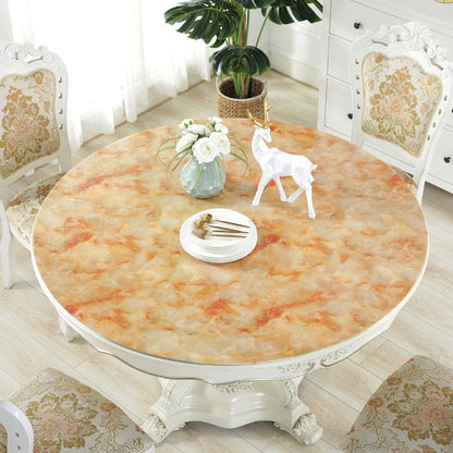 Round Table Cloth Waterproof and Oil Proof Rubber Pad PVC Disposable Plastic Table Mat Coffee Table Mat Crystal Plate Soft Glass Table Cloth