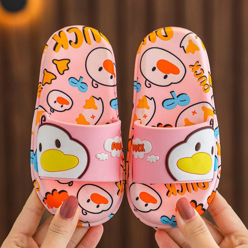 Children's Sandals  Slippers Summer Boys Girls Non-slip Soft Bottom Kids Bathroom Bath Cartoon Household Baby Slippers