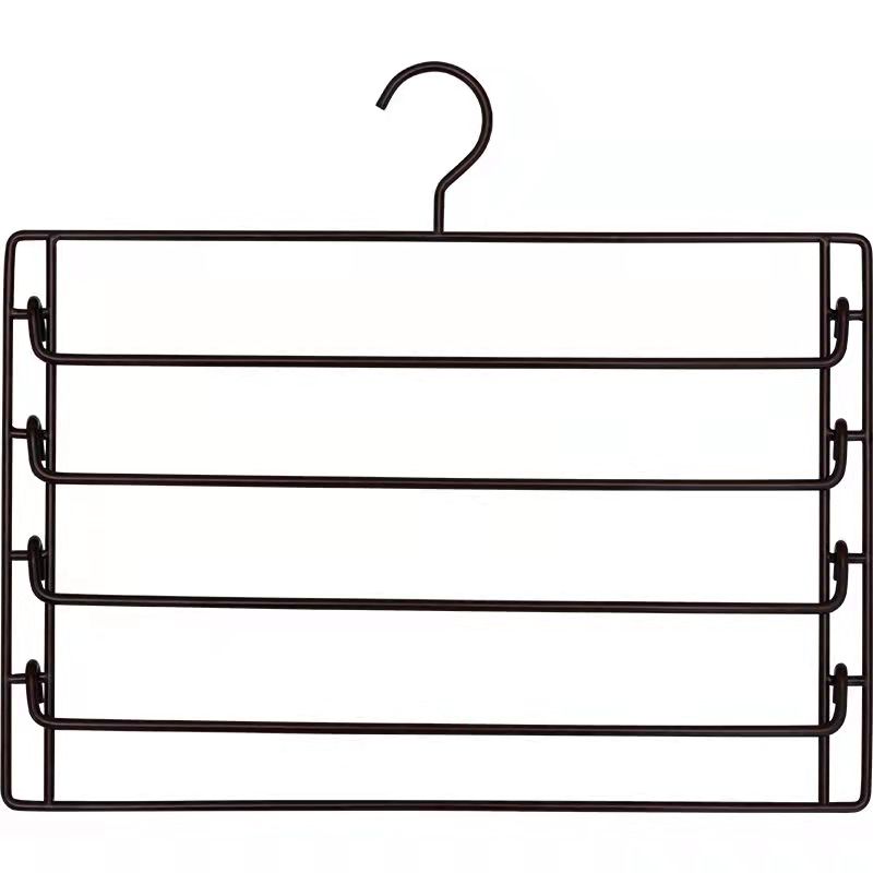 Multi-layer Trousers Rack Trousers Clip Multifunctional Hanger Storage Artifact Hanger Wardrobe Storage Rack Seamless Pants Rack Trousers Hanging