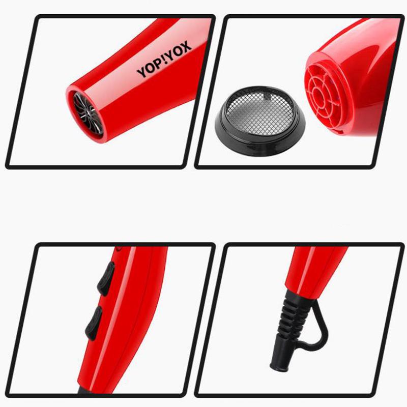 1500W Commercial Hair Dryer Set 6-step Temperature Adjustment Hot/cold Hair Dryer Blu-ray Hair Care Tools