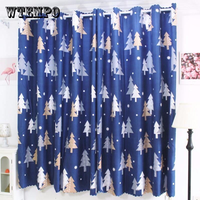 Bedroom Jacquard Weave Window Curtain Fashion Printed Washable Curtain Home Curtain