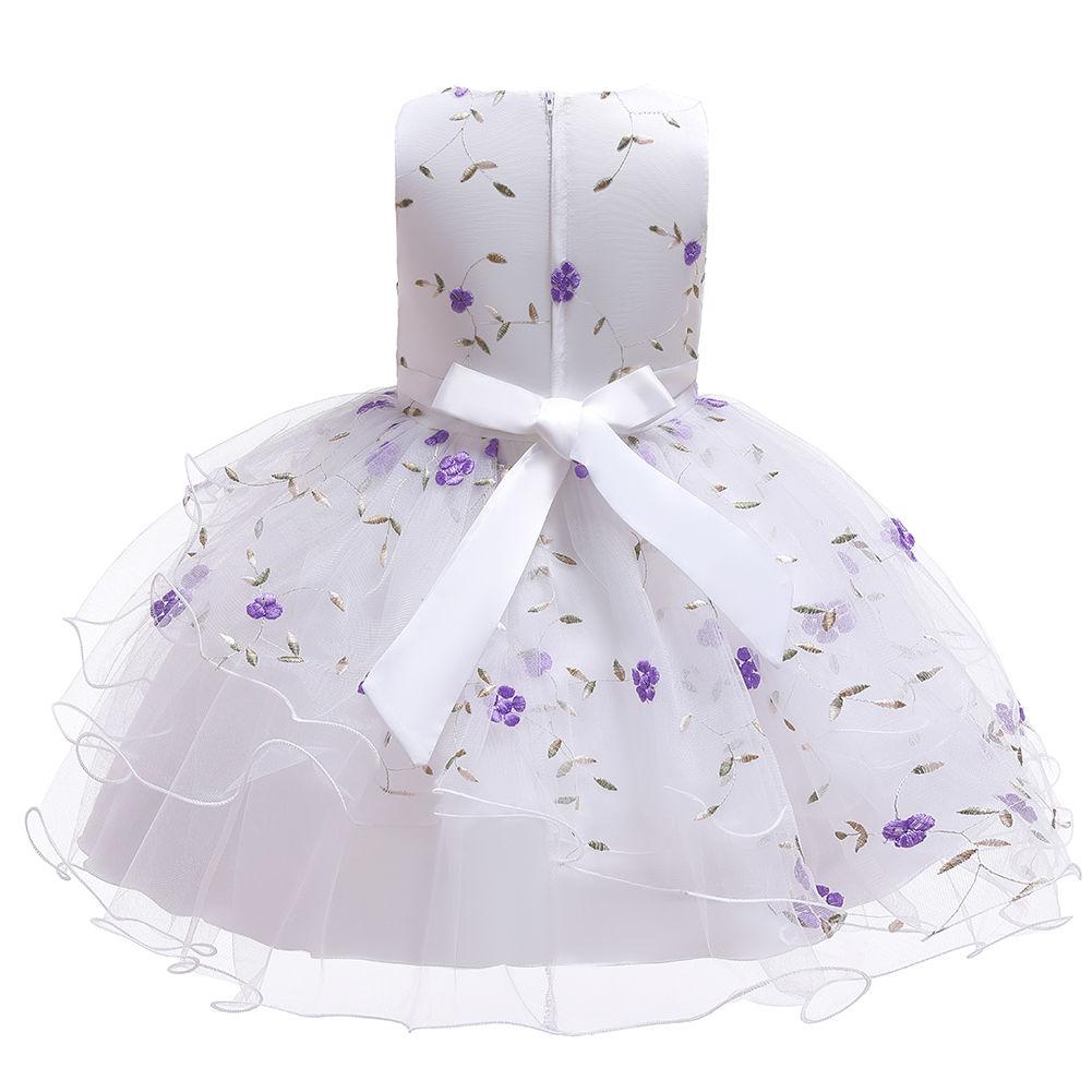 Lovely Print Flower Little Baby First Communion Dress Birthday Party Dress For Girls