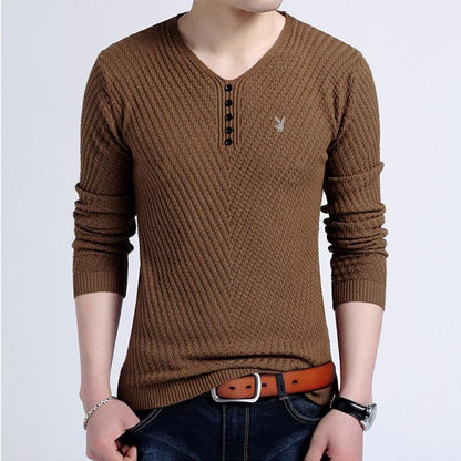 2019 Autumn Winter Men's Sweater Jacket Mens T-shirt Sweater Gradient Fashion Brand Male Pullovers