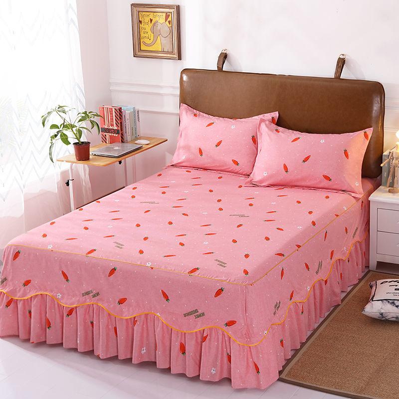 One-piece Mattress Cover Fashion Printing Bed Sheet Non-slip Wear-resistant Mattress Protector Double Bed Household