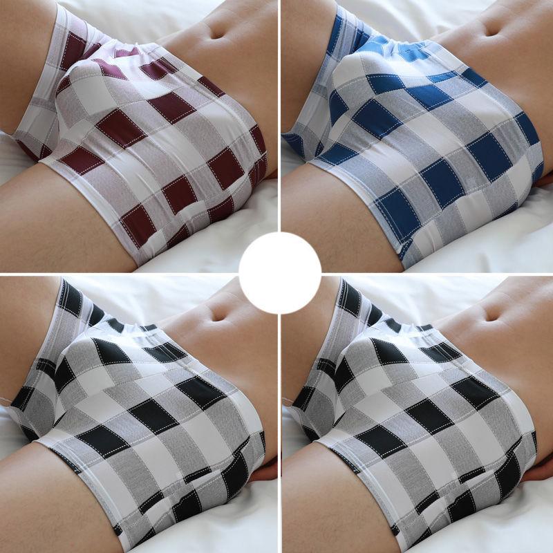 4 Pcs Men Elastic Underwear Boxer Briefs U Convex Underpants Soft and Comfortable Shorts Boxer Shorts