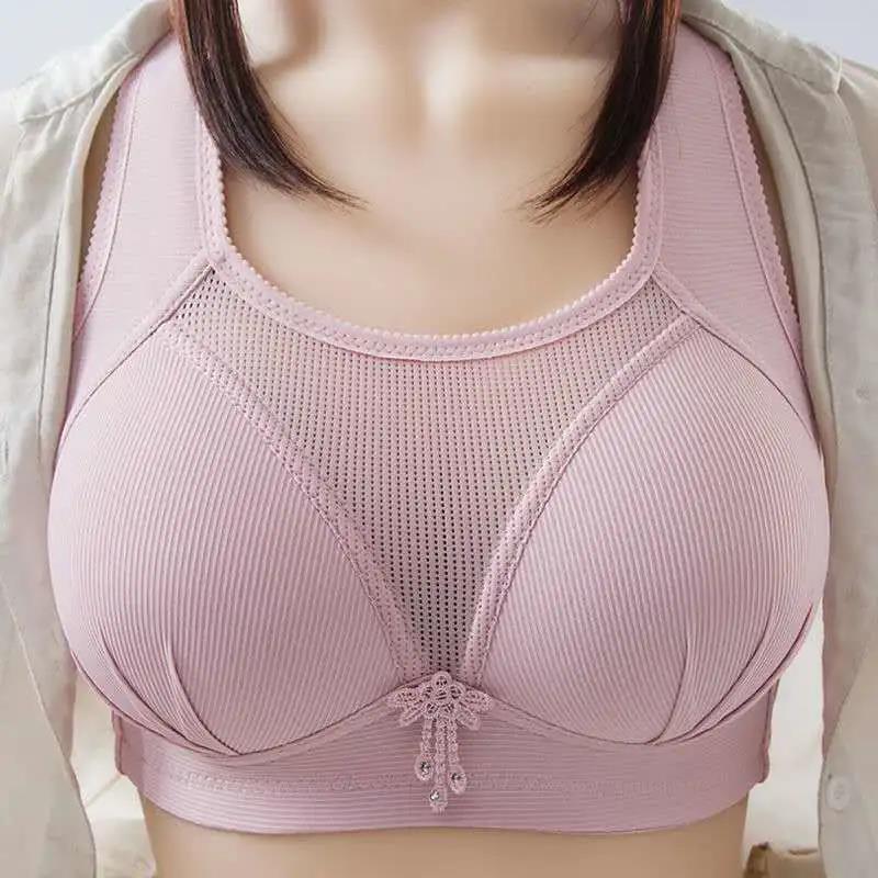 Thin Section Large Size Gathered Beauty Back No Steel Ring Anti-glare Anti-sagging Tube Top Women's Underwear Bra