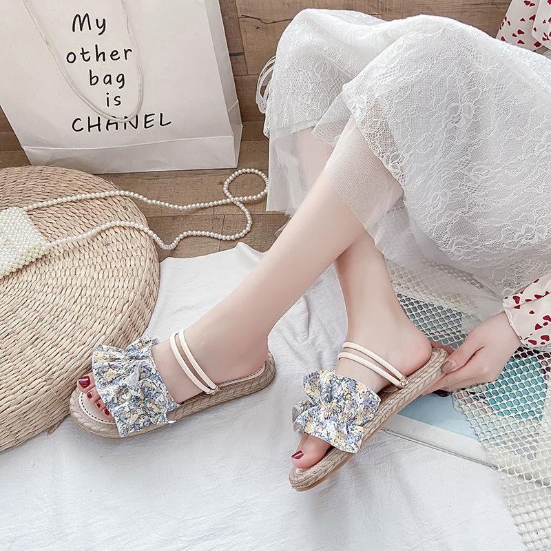 Flower Two-wear Sandals  Slippers  Women's Outer Wear Summer Fashion Comfortable  Breathable All-match Beach Shoes