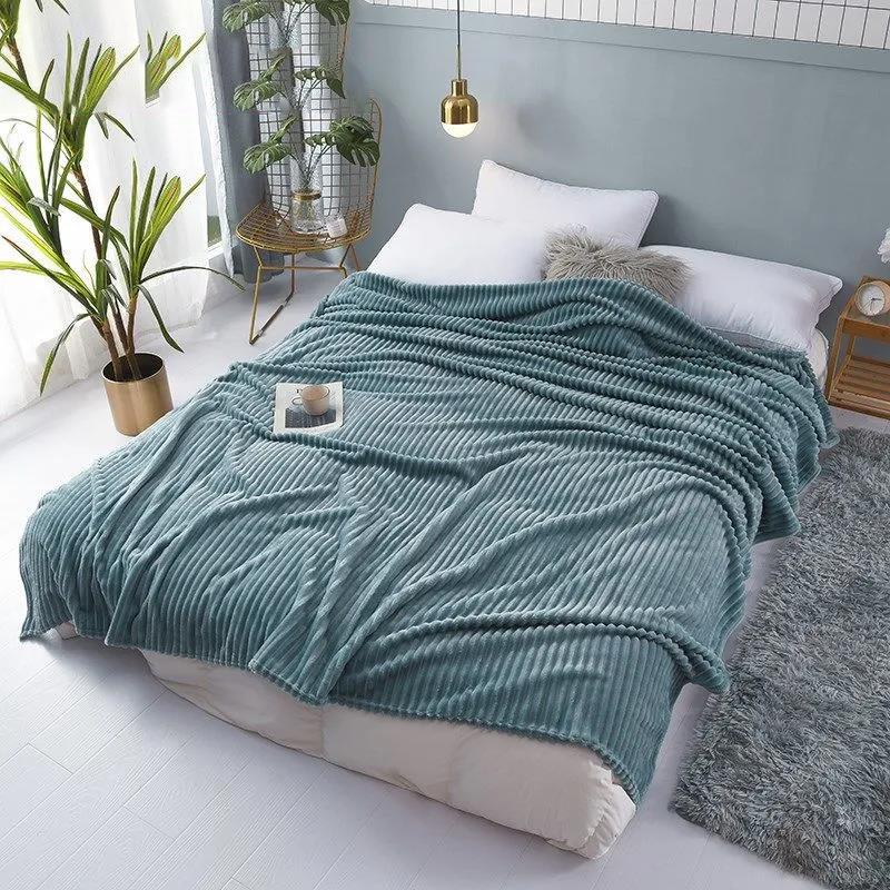 Winter Milk Fleece Blanket Bedroom Solid Color Flannel Blanket Quilt Nap Leisure Blanket Towel Blanket Single Double Blanket