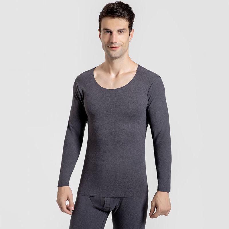 Men Winter Thermal Underwear O-neck Tops Pants Male Autumn Clothes Tight Suit Thicken Windproof Comfortable Soft Lining Long Sleeve High Elasticity