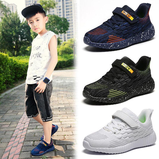 Sneakers Children's Shoes 2020 Flying Woven Children's Sports Shoes Boys Loafers Non-slip Girls Shoes Outdoor Running Shoes