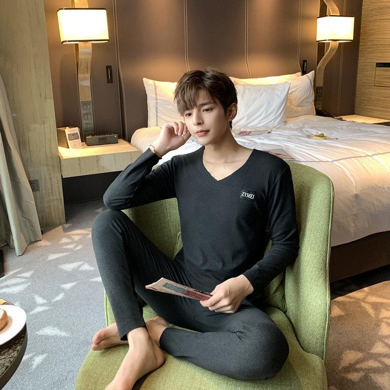 Winter Thermal Underwear Men's High-necked Velvet Pajamas Couple Thermostat Warm Tight-fitting Large Size Base Suit