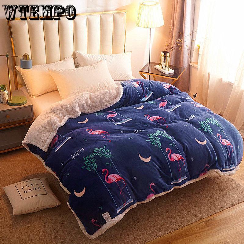 Winter Thick Double Layer Lamb Wool Multifunctional Blanket Duvet Cover Blanket Single Sheet Flannel Duvet Cover Warm Travel Blanket Zipper Bedspread