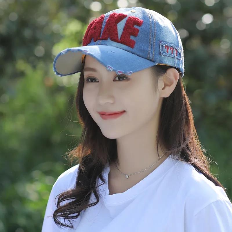 Cowboy Take Embroidered Hat Women's Spring Autumn All-match Street Outdoor Sunshade Hat Adjustable Baseball Cap Sports Sunscreen Peaked Cap