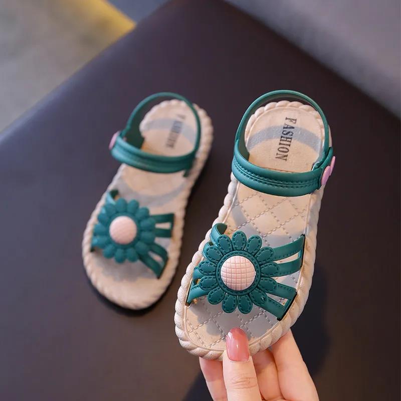 Children's Shoes Summer Style Children Sandals Girls Princess Beautiful Flower Shoes Kids Flat Sandals Baby Girl Gladiator Soft