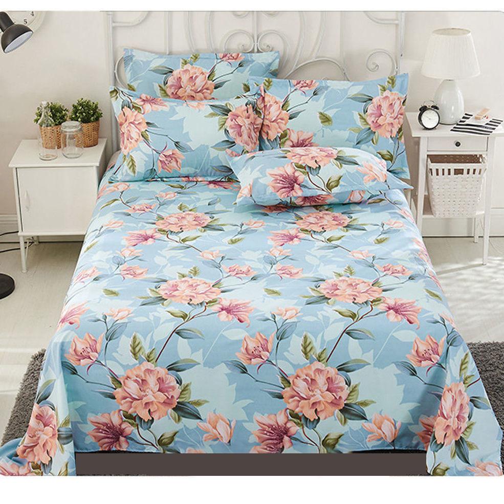 Bedding Set Three-piece Skin-friendly, Breathable, Sweat-absorbent Bed Sheet Pillowcase Single and Double Bed Sheets Plus Size Bed Sheets