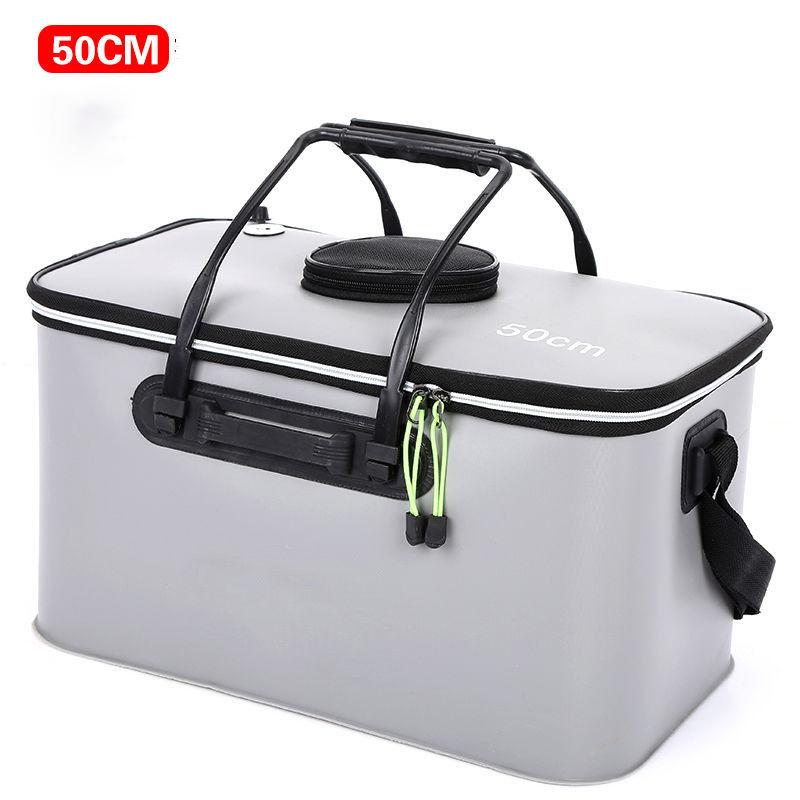 EVA Portable Fishing Bag Folding Thickened Live Fish Tank Water Tank Bucket Camping Fishing Tackle Fish Box Storage Bag