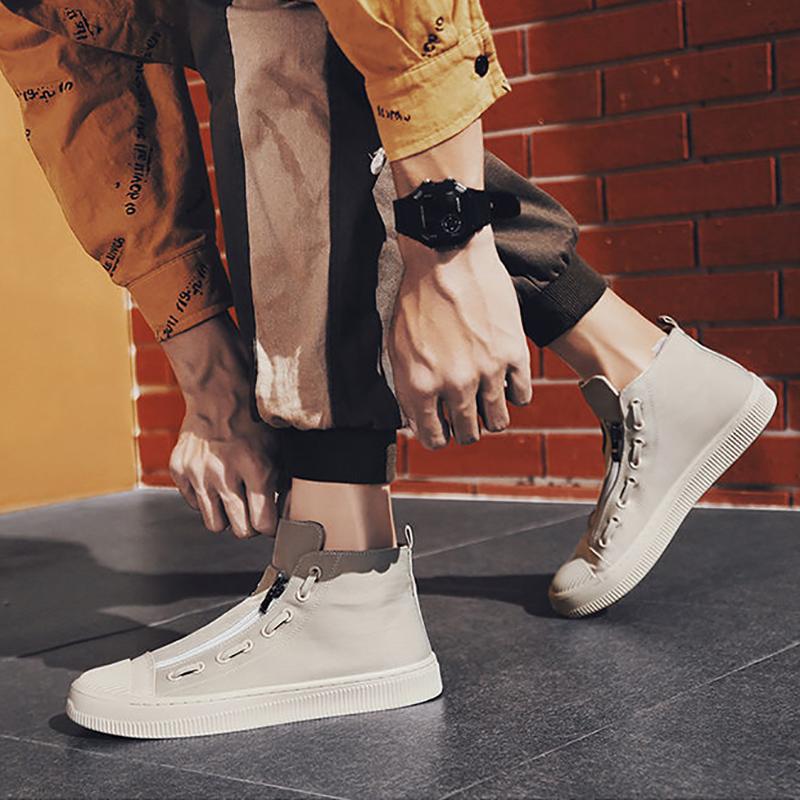 Summer Men's Trendy Shoes Korean Style All-match Casual Shoes Lazy One-foot High-top Sneakers