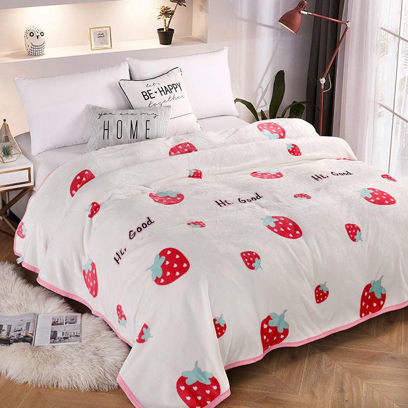 Coral Fleece Blanket Sheet Napping Blanket Winter Thick Flannel Blanket