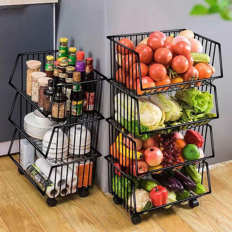 Kitchen Racks Multi-layer Potato Vegetable Racks Sundries Floor Storage Racks Fruit Storage Racks Snack Toy Storage Baskets Shelves Storage Holders