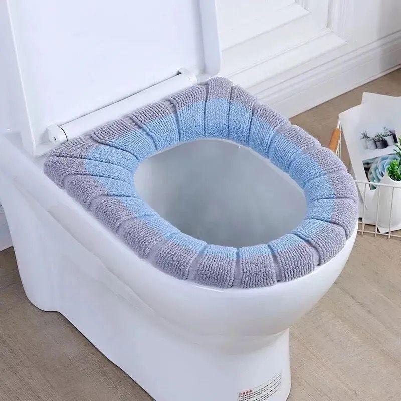 3 Sets of Household Toilet Cushions Waterproof and Antibacterial Toilet Cushions Cute Toilet Cover Thickened Toilet Cushions for All Seasons