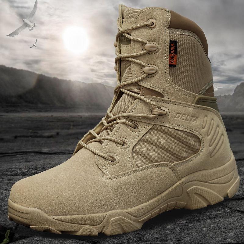 Army boots autumn and winter outdoor non-slip shock boots men's boots large size combat boots