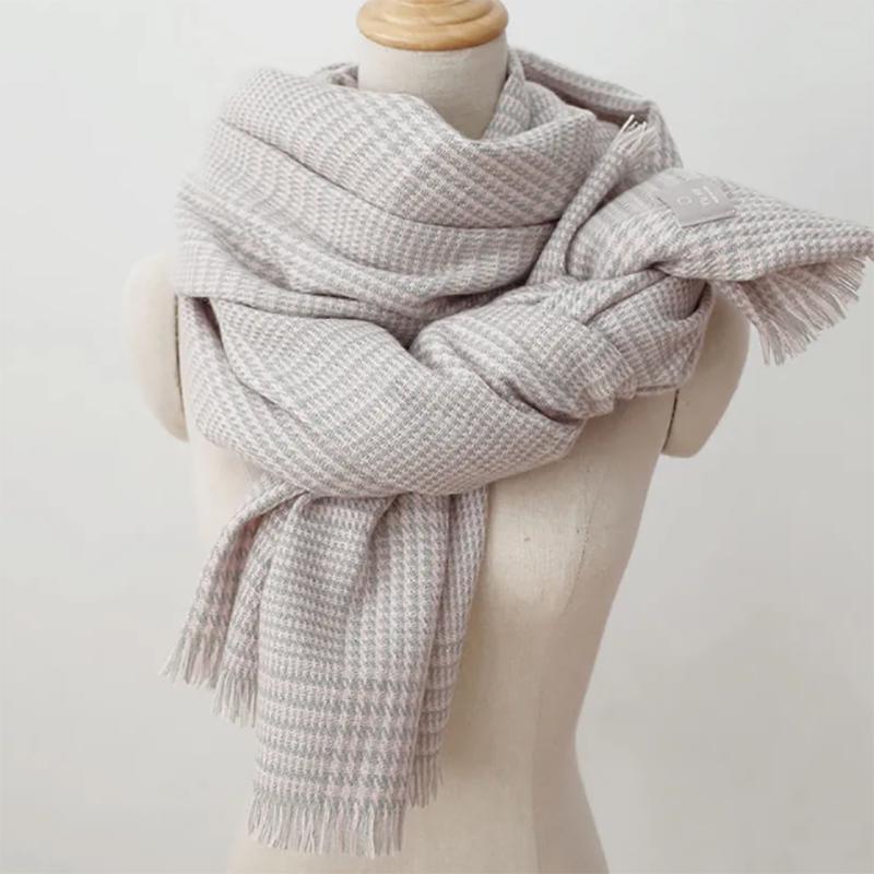 Women's Scarf Autumn and Winter Korean Wild Thickening Long Warm British Plaid Scarves Women