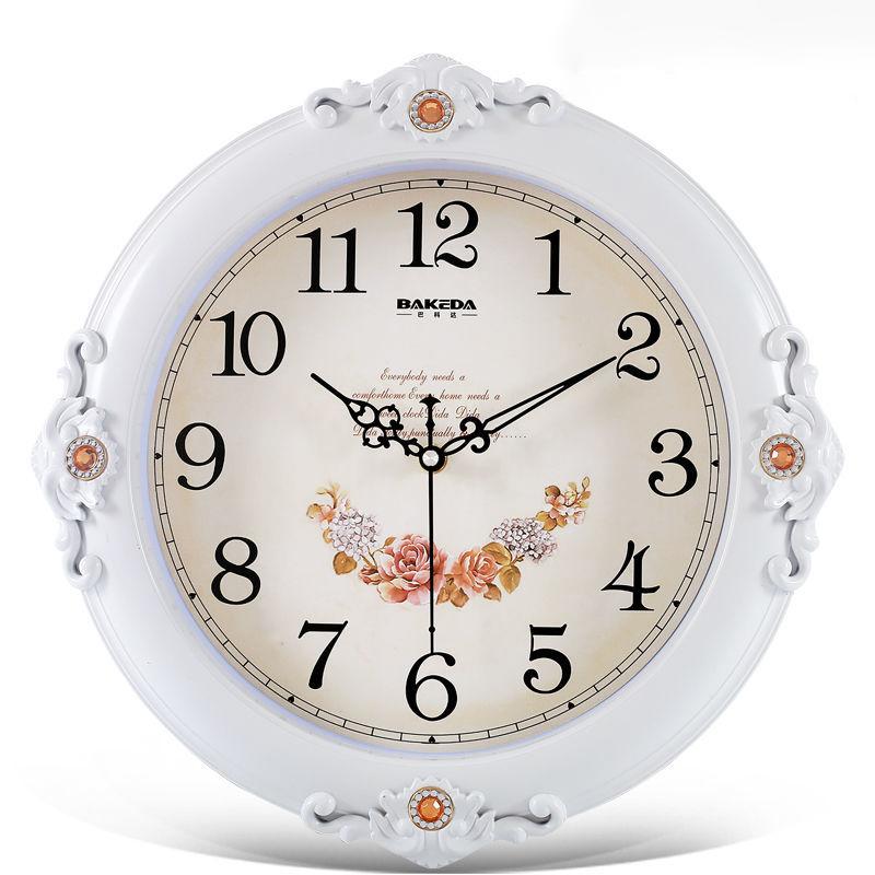 Modern Living Room Mute Wall Clock Fashion Creative Clock Personality Garden Big Clock European Style Wall Watch Household Quartz Clock