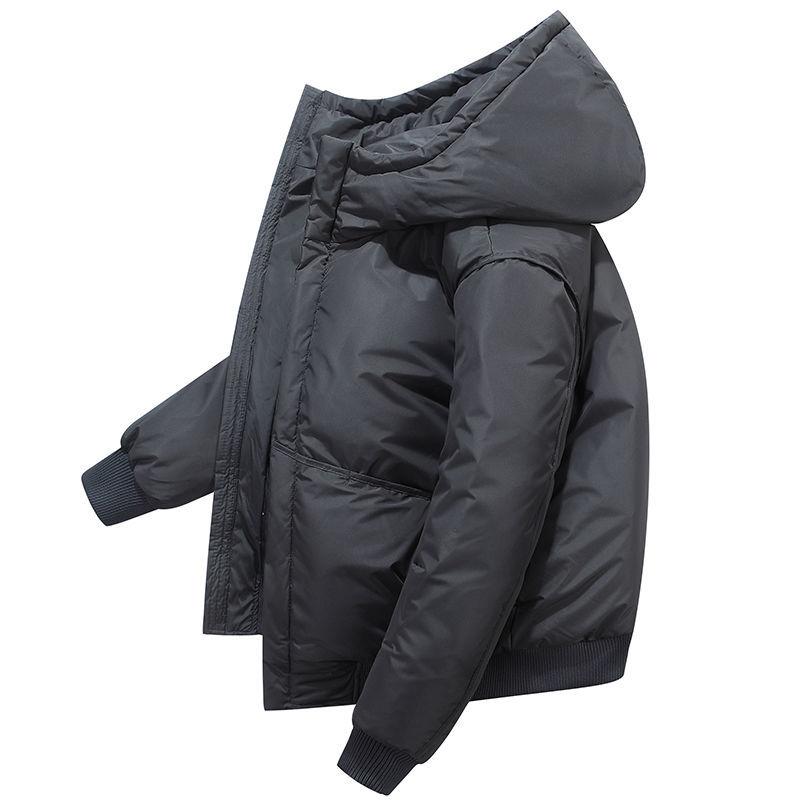 Short duck down men's down jacket winter fashion trend thick windproof and warm young couple jacket